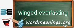 WordMeaning blackboard for winged everlasting